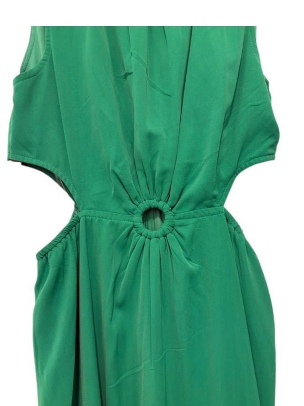entro Green Maxi Dress with Ring-Waist Detail